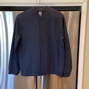 Navy Button-Up Casual Jacket